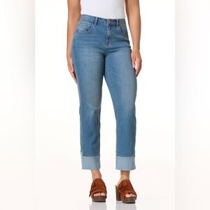 Hayden LA Two Tone Cuff Denim Jeans Size Large